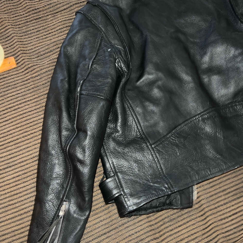 Black Leather Performance Jacket - image 6